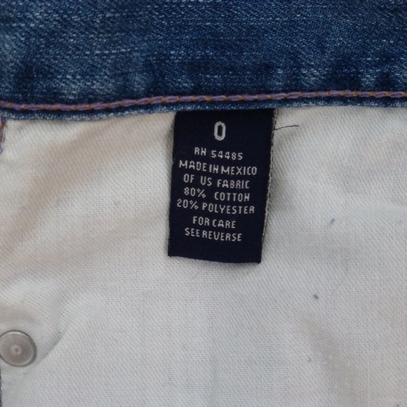 American Eagle Long Denim Maxi Skirt w/ Raw Hem & Back Slit Size 0 - Picture 6 of 7